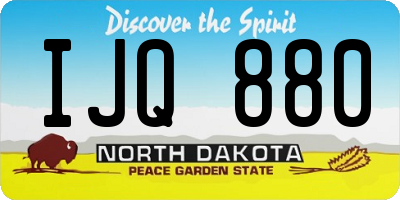 ND license plate IJQ880
