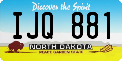 ND license plate IJQ881