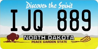 ND license plate IJQ889