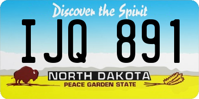 ND license plate IJQ891