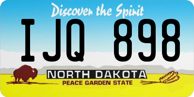 ND license plate IJQ898