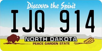 ND license plate IJQ914