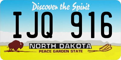 ND license plate IJQ916