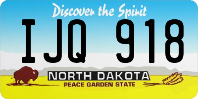 ND license plate IJQ918