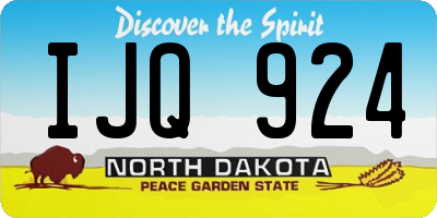 ND license plate IJQ924