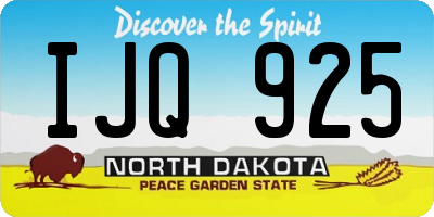 ND license plate IJQ925