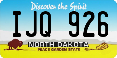 ND license plate IJQ926