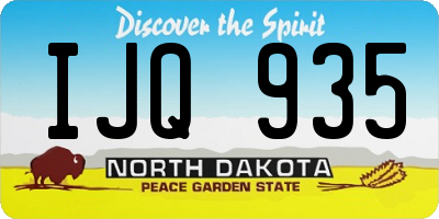 ND license plate IJQ935