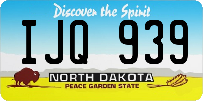 ND license plate IJQ939