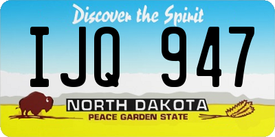 ND license plate IJQ947