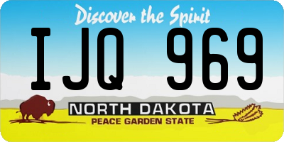 ND license plate IJQ969