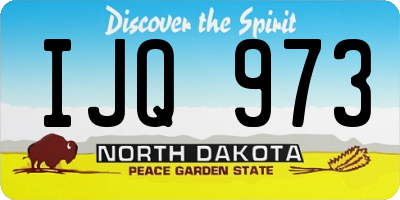 ND license plate IJQ973