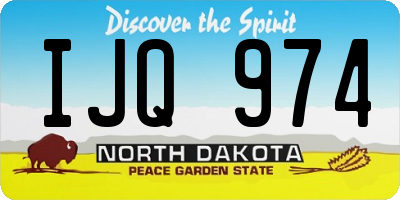 ND license plate IJQ974