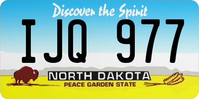 ND license plate IJQ977