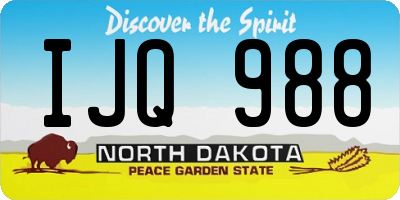 ND license plate IJQ988