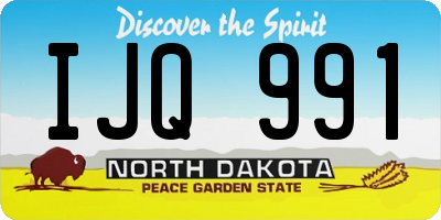 ND license plate IJQ991