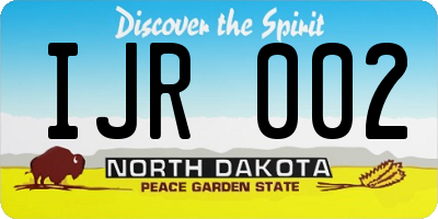 ND license plate IJR002