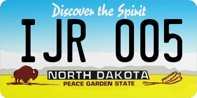 ND license plate IJR005