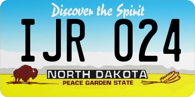 ND license plate IJR024
