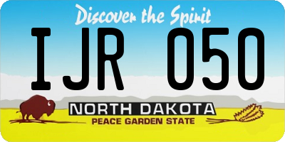 ND license plate IJR050