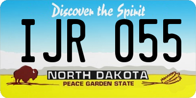 ND license plate IJR055