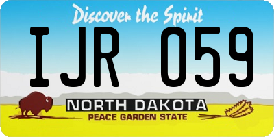 ND license plate IJR059