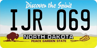 ND license plate IJR069