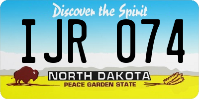 ND license plate IJR074