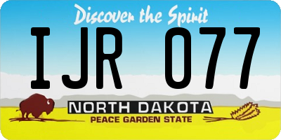 ND license plate IJR077