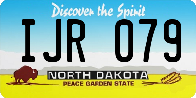 ND license plate IJR079