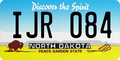 ND license plate IJR084