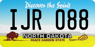 ND license plate IJR088