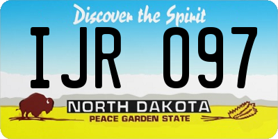 ND license plate IJR097