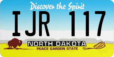 ND license plate IJR117