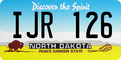 ND license plate IJR126