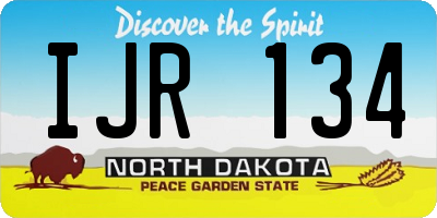 ND license plate IJR134