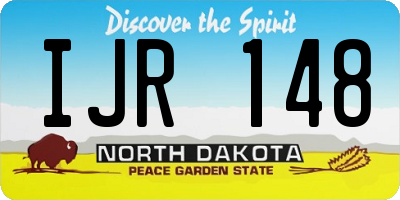 ND license plate IJR148