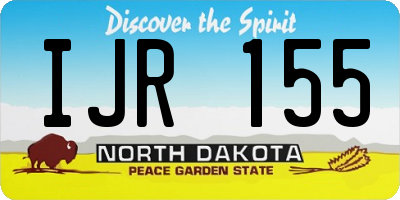 ND license plate IJR155