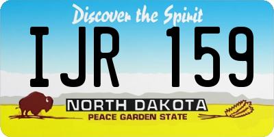 ND license plate IJR159