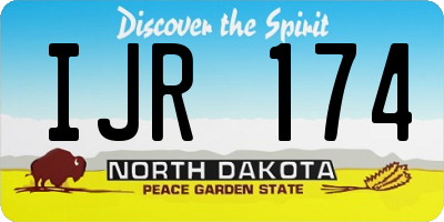 ND license plate IJR174