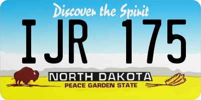 ND license plate IJR175