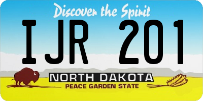 ND license plate IJR201