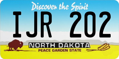 ND license plate IJR202