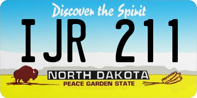 ND license plate IJR211