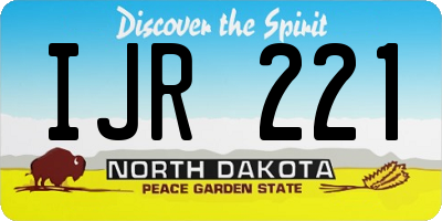 ND license plate IJR221