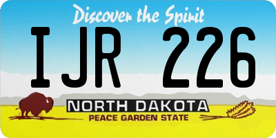 ND license plate IJR226