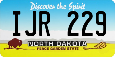 ND license plate IJR229