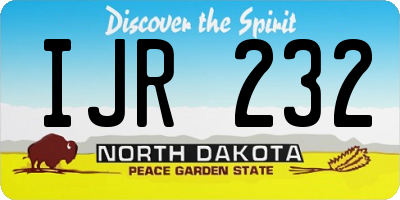 ND license plate IJR232