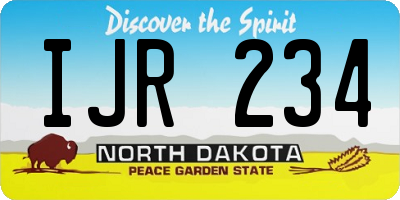 ND license plate IJR234
