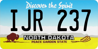 ND license plate IJR237